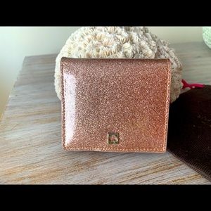 Kate Spade rose gold glitter wallet